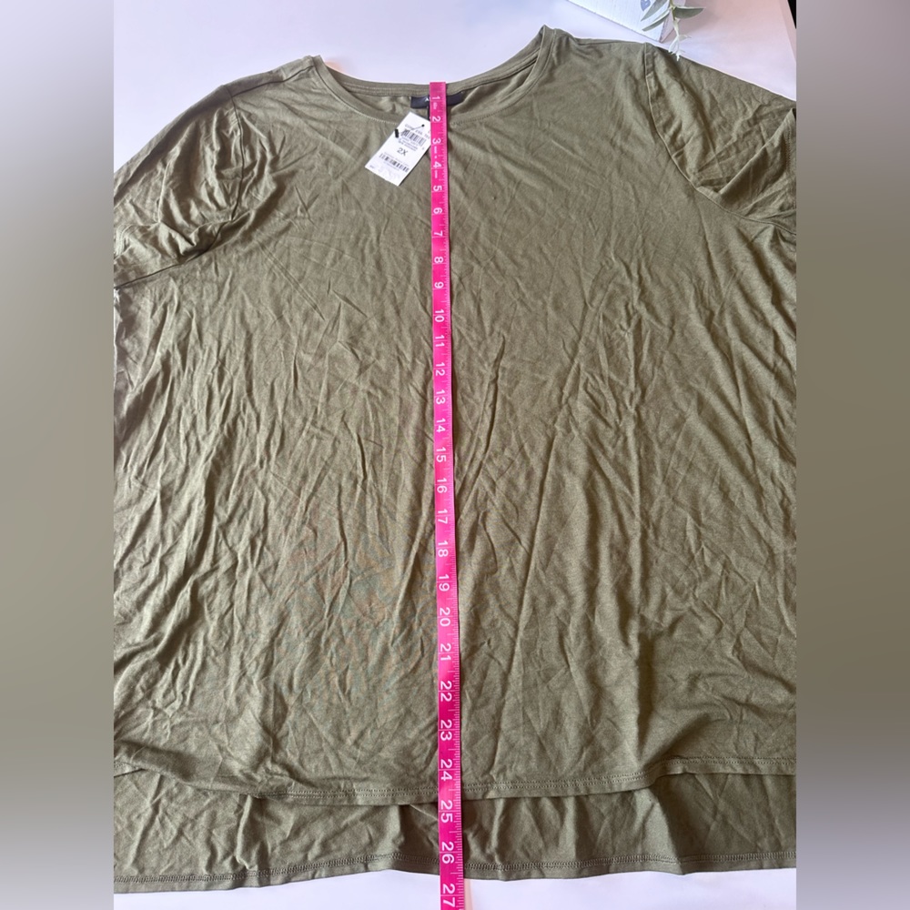 Alfani olive green tee Size 2X - Picture 6 of 7